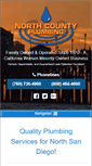 Mobile Screenshot of northcountyplumbing.com